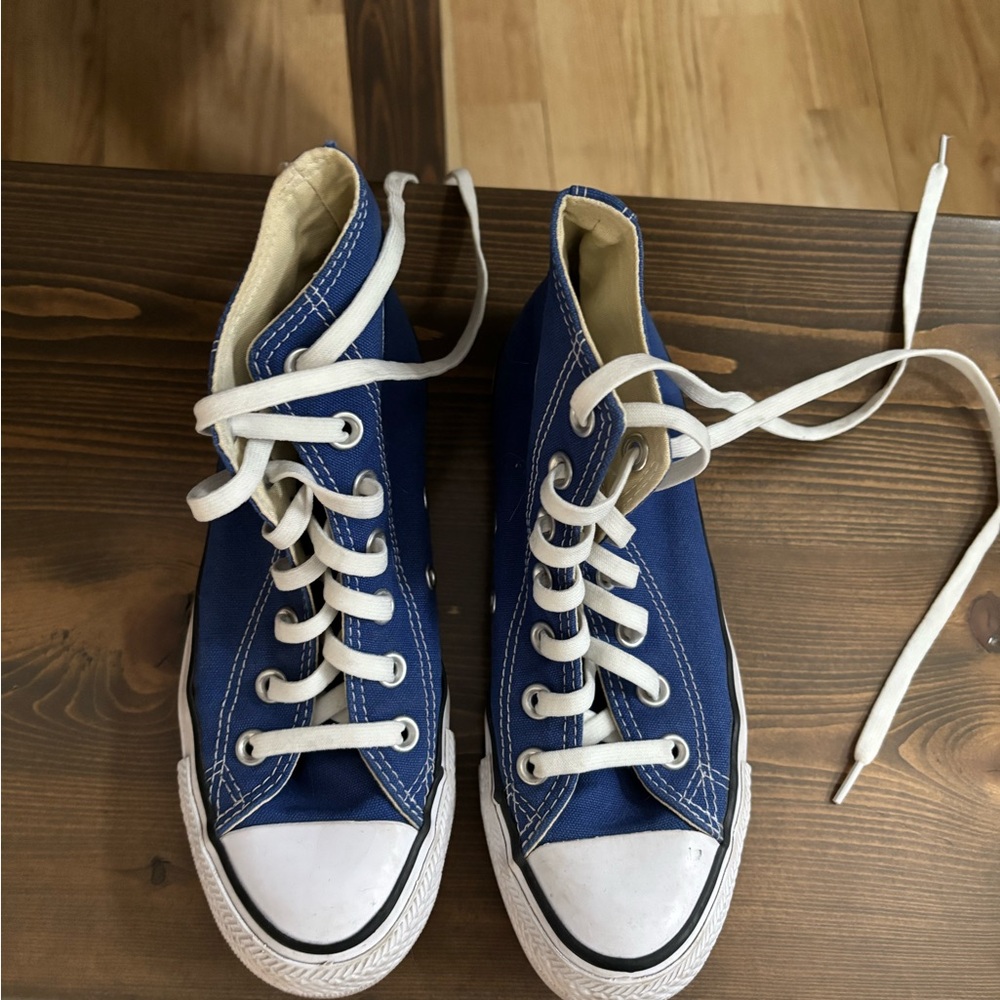 Converse Blue and White High-Tops